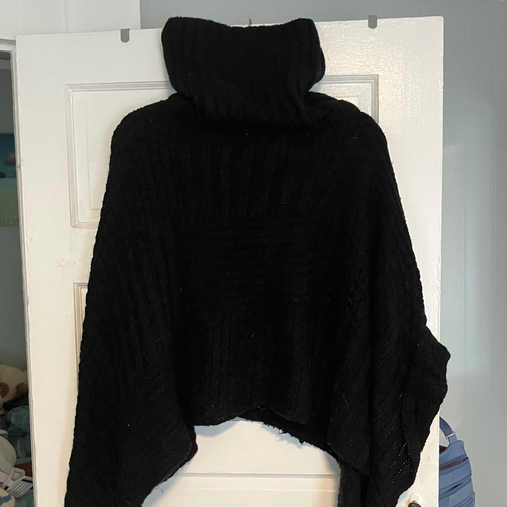 Women's Black Turtleneck Sweater
